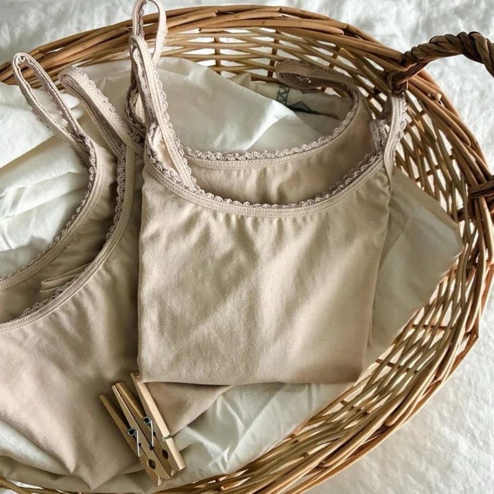 Adorned Organics Lace Trim Tank